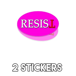 Resist PINK Oval - Anti Trump Bumper Sticker Decal Not My President - 2 Pack DND - Imagen 1 de 1
