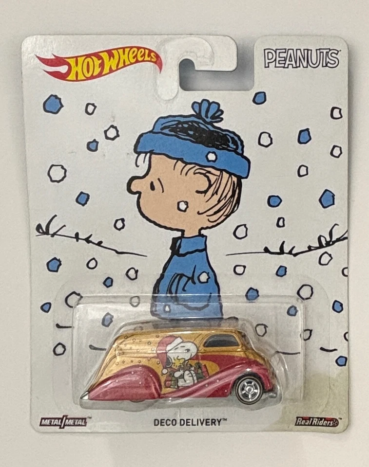 2016 Hot Wheels Premium Pop Culture Peanuts Linus Winter Holiday Deco Delivery - Image 1 of 2