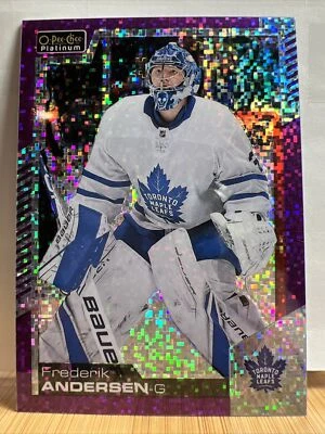 Frederik Andersen  2020-21 O-Pee-Chee  Platinum #46  Violet Pixels  88/399 Leafs - Image 1 of 2
