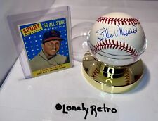 Stan Musial Autographed Official MLB Baseball with Sport Magazine Trading Card