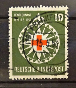 Briefmarken BRD Bund BRD, 1953 - MiNr 164 125.Geburtstag von H.Duna gestempelt