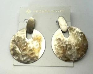 Kendra Scott Didi Ohrringe gehämmert silberfarben signiert Neu mit Etikett - Bild 1 von 6