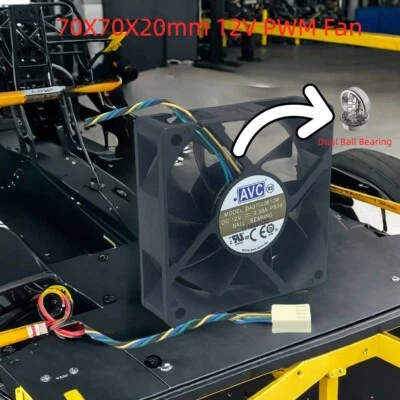 70mm Cpu Cooler Mute Fan DA07020B12M DC 12V CPU 4-wire PWM Dual Ball Bearing Fan - Image 1 of 4