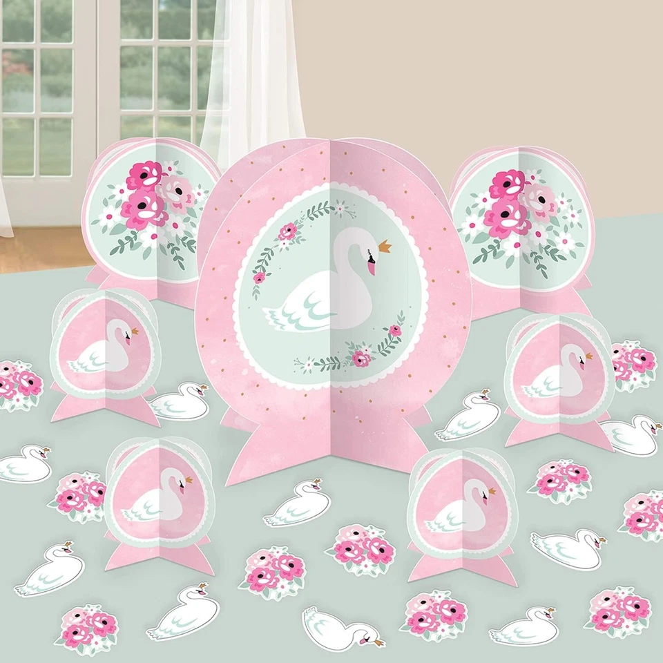 Sweet Swan Animal Bird Pink Baby Shower Party Centerpiece Table Decorating Kit - Изображение 1 из 1