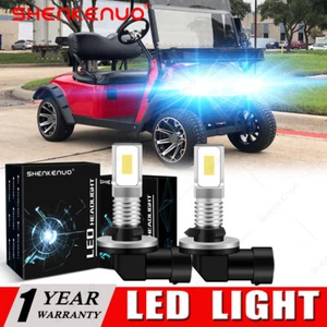 For EZGO Club Car Replacement 8000K Cart LED Headlight Kit Head Lamp 2X Bulbs - Picture 1 of 12