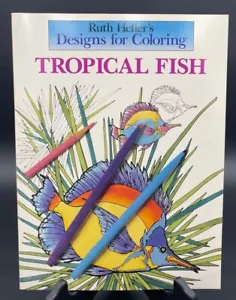 DESIGNS FOR COLORING: TROPICAL FISH By Ruth Heller - NEW - Imagen 1 de 1