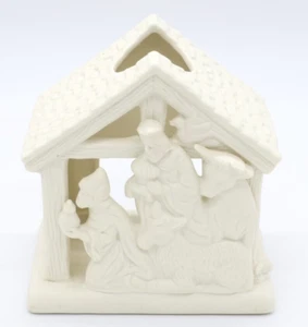 VTG PartyLite White P7314 O Little Town Kings Tealight Candleholder - Picture 1 of 6