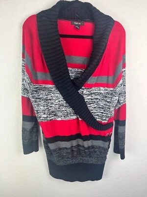 Style And Co Womens Plus XXL 2X Long Sleeve V Neck Sweater Workwear Red - Image 1 of 4