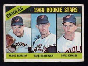 1966 Topps Baseball #579 Orioles Rookie Stars Dave Johnson High Number SP *bb