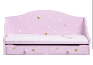 Olivias Little World 18inch Doll Furniture Trundle Bed Light Purple / Lilac - Picture 1 of 4
