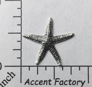 46634 3 Stck. Matt Silber Oxidiert Kleine Seesterne Schmuck Fundstücke - Bild 1 von 3