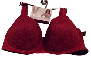 Joyspun vollfiguriger burgunderfarbener Spitzenbalkon-BH ~ Größe 46DD ~ NEU mit Etikett - Bild 1 von 2