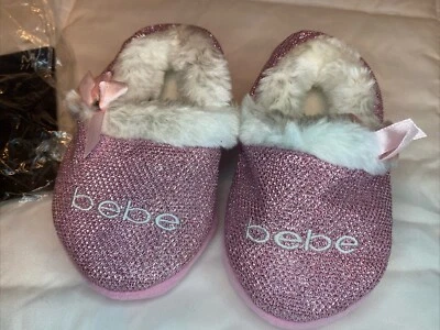 Baby Girl’s Slippers Size 7/8 Made By Bebe - Image 1 of 4
