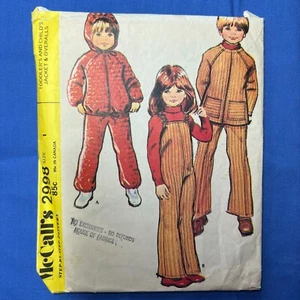 Mono chaqueta de costura McCall's 2998 para niños pequeños talla 1 corte completo - Imagen 1 de 4