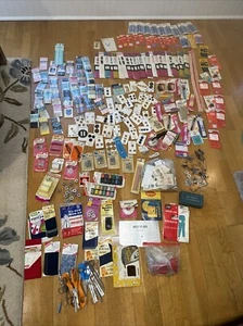 Sewing Notions Machine Accessories Buttons Needles Zippers Singer Talon Lot MORE - Picture 1 of 24