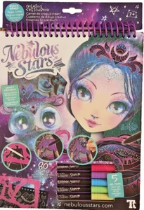 Nebulous Stars libro di schizzi creativo pagine nere adesivi stencil motivo - Foto 1 di 1