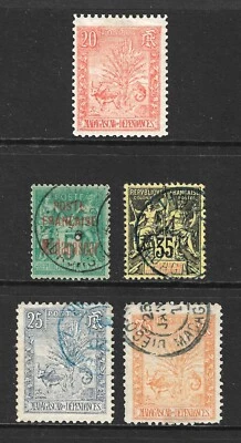 Малагасийская Республика Скотт 14, 41, 69, 70, 74 б/у выпущен 1895-1906. - Изображение 1 из 2