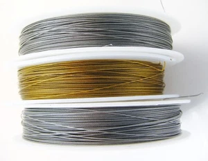Schmuckdraht Juwelierdraht Fädeldraht Edelstahlseide 50m 0,30/0,35/0,38/0,45mm   - Bild 1 von 1
