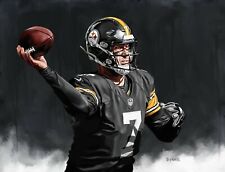 Ben Roethlisberger Pittsburgh Steelers 13 X 17 Giclee by James Byrne Series 5
