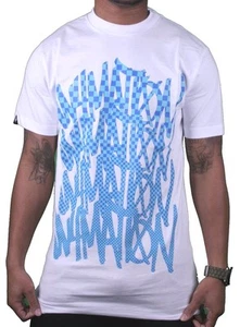 In4mation Hawaii Mens Cardinal Red or White Checkered Blues T-Shirt NWT - Picture 1 of 7