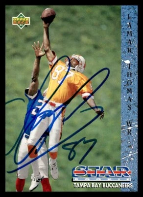 Lamar Thomas 1993 Upper Deck #26 Tampa Bay Buccaneers IP Auto Football Card - Image 1 of 2