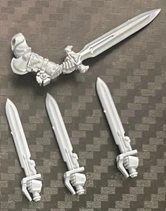 warhammer 40k - x4 space marine power swords (x1 two hand variant), unused. - Picture 1 of 2
