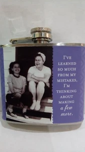 New Shannon Martin girl designer HIP FLASK I've Learned so Much from my Mistakes - Picture 1 of 2