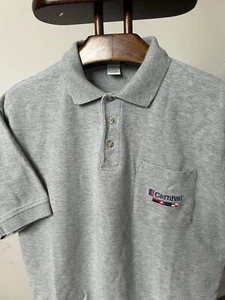 Carnival Cruise Line Embroidered Polo Shirt Men's SZ L HEATHER Gray SS - Picture 1 of 5