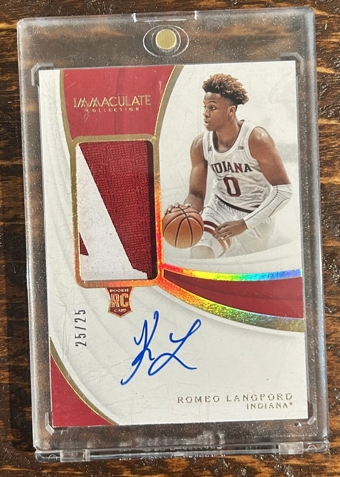 2019 Panini Immaculate Collection Romeo Langford Rookie RC Patch Auto RPA /25 - Image 1 of 2