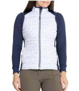PETER MILLAR Women's Fuse Hybrid Vest Tossed Paisley Full Zip NWT $225 - Size XS - Picture 1 of 13