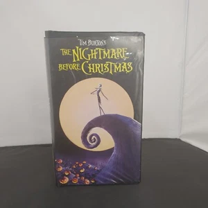 The Nightmare Before Christmas, VHS, black clamshell, 1994 horror Tim Burton - Picture 1 of 4