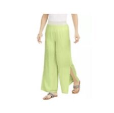 Thalia Sodi Lagenlook Gauze Wide-leg Pull-on Pants Lime Size XL P2833