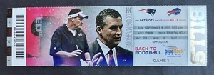 2013 New England Patriots vs Buffalo Bills Ticket Stub 9/8/13 Brady 298 yd 2 TDs - Picture 1 of 2
