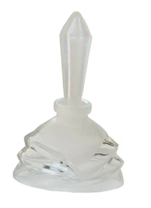 I W Rice Co Parfum Flakon leer Pressglas matt - klar - Stopfen Vintage - Bild 1 von 9