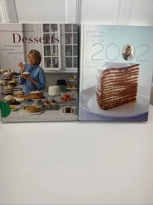 Martha Stewart Living Lot of 2 Books Desserts  HC — 第 1/4 张图片