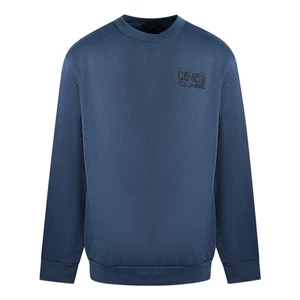 Cavalli Class Print Logo Navy Blue Pullover - Bild 1 von 2