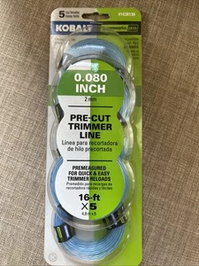1 Pack Kobalt greenworks of 5 easy 0.080 reloading trimmer refills #1438130 731 - Picture 1 of 4