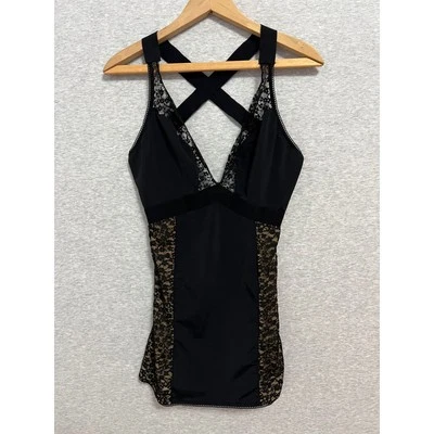 Intimately Free People x For Love & Lemons Black Slip Dress Medium Lace Stretch - Imagem 1 de 4