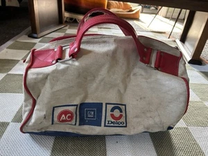 Vntg Delco Canvas Bag Retro Classic Iconic Man Cave Garage - Picture 1 of 5