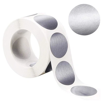 Divertiti a creare con 300 etichette gratta e vinci in argento per artigianato e - Immagine 1 di 4