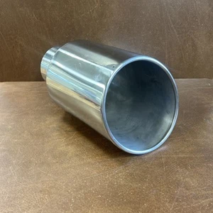 Polished Diesel /Gas Exhaust Tailpipe Tip 5” Inlet 7 1/2” Outlet Bolt On - Picture 1 of 10