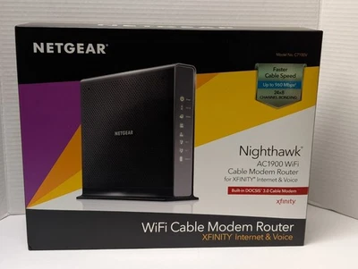 NETGEAR Nighthawk Wifi Cable Modem Router C7100V-100NAS Wireless Router As-is - Image 1 of 4