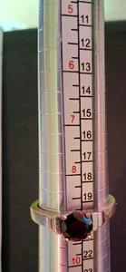 SILBERFARBEN SILBERFARBEN GRÖSSE 9 RING MIT SCHWARZEM STEIN, KUNSTONYX - Bild 1 von 3