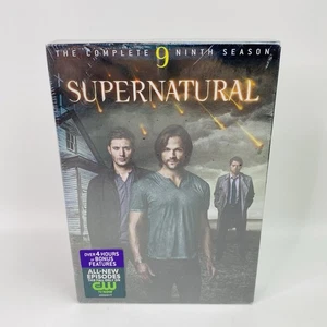 Supernatural Season 9 (DVD, 2014) +Special Features Commentaries NEW *Loose Disc - Foto 1 di 12