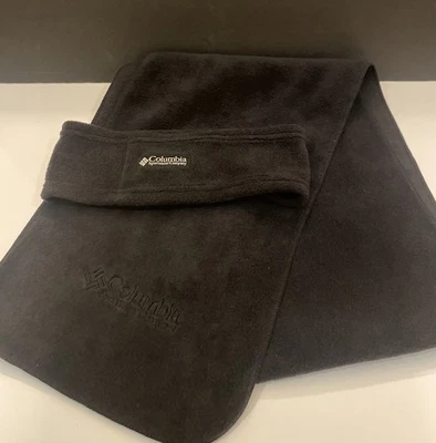 Diadema de invierno Columbia lisa de lana negra de peso medio con bufanda Columbia negra Foto 1 de 4