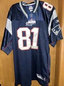 MAGLIA REEBOK EQUIPMENT NEW ENGLAND PATRIOTS#81 RANDY MOSS TAGLIA 54 NUOVA CON ETICHETTE (B66) - Foto 1 di 12