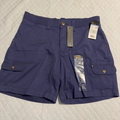 Lee Women's Purple Relaxed Fit Mid Rise Flex To Go Cargo Shorts Size 12 Medium — 第 1/4 张图片