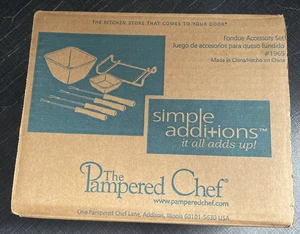 Pampered Chef Simple Additions Fondue Accessory Set #1965 Retired NIB - Picture 1 of 11