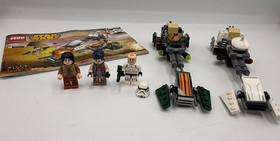LEGO Star Wars 75090 Ezra's Speeder Bike 100% Complete Set Minifigs Sabine Wren