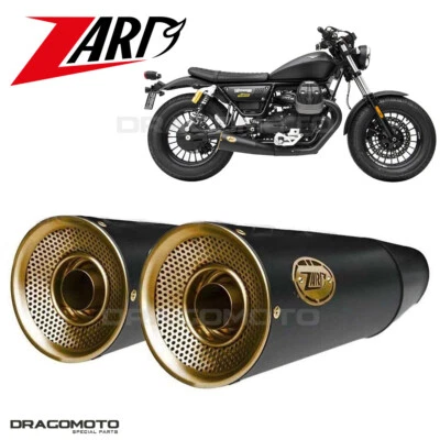 V9 ROAMER MOTO GUZZI 2016 2017 ZARD Scarico BIG VERSION Nero RC ZMG080S10SBR-B - Imagem 1 de 4